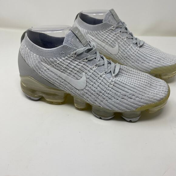 Nike Women's Air Vapormax Flynit 3 Pure Platinum Running Shoes AJ6900-102 Sz 7.5 - Picture 3 of 7